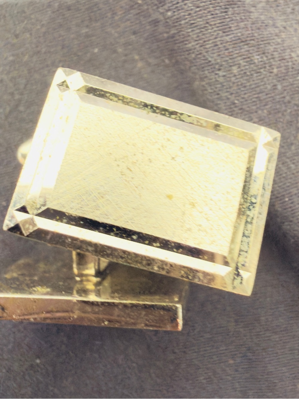 Sterling Silver LaMode Diamond Cut Square Detailed Cufflinks Vintage